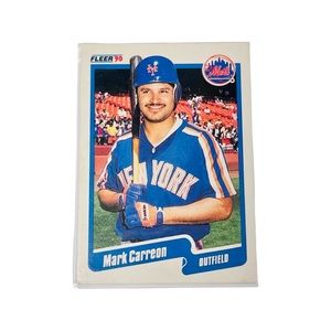 1990 Fleer - #198 Mark Carreon, New York Mets